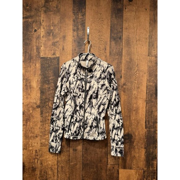 Lululemon Forme Jacket *Cuffins Great Granite Black Mojave Tan Size 8 EUC - Picture 2 of 5